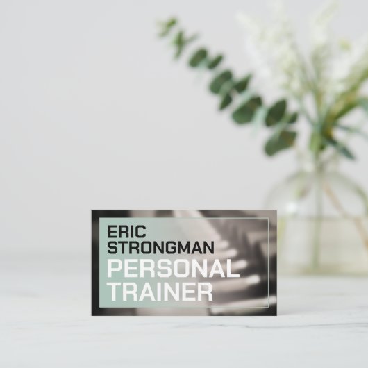 Modernes Fitnessstudio im feinen Stil inspiriert Visitenkarte (Stehend Vorderseite)