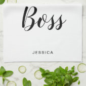 Modernes Fitnessstudio mit gesundem Kochen präpari Geschirrtuch (Gefaltet)