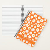 Modernes Flachbild-Graphic Daisy Orange Notizblock (Innen)
