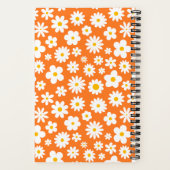 Modernes Flachbild-Graphic Daisy Orange Notizblock (Rückseite)