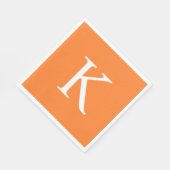 Modernes Flachbild-Graphic Daisy Orange Serviette (Ecke)