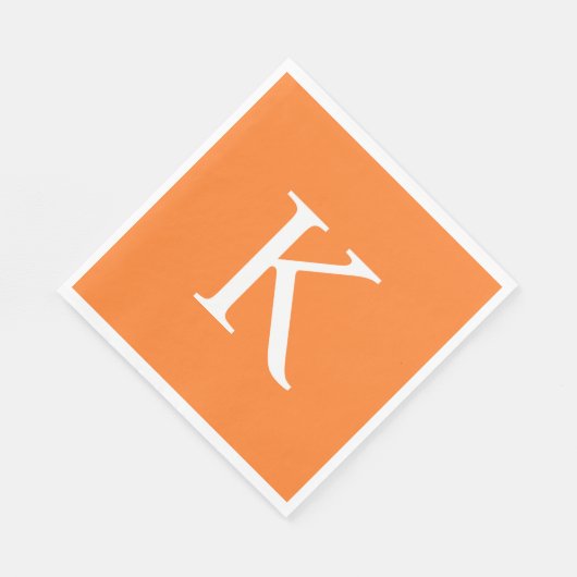 Modernes Flachbild-Graphic Daisy Orange Serviette (Ecke)