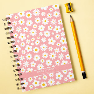 Modernes Flachbild-Graphic Daisy Pink Notizblock