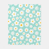 Modernes Flachbild-Graphic Daisy Robin's Egg Blue Fleecedecke (Vorderseite)