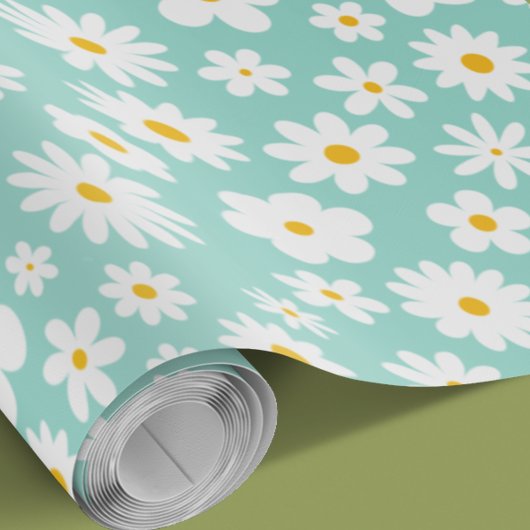 Modernes Flachbild-Graphic Daisy Robin's Egg in je Geschenkpapier