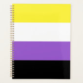 Modernes Flag für nicht binäre Pride Planer (Vorderseite)