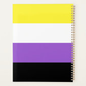 Modernes Flag für nicht binäre Pride Planer (Rückseite)