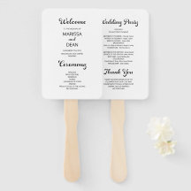 Modernes Flair Script Minimal White Wedding Progra