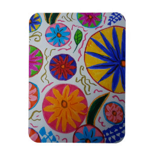 Modernes, flexibles Blumenmotiv Magnet