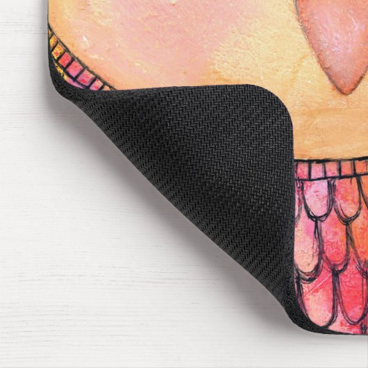 Modernes flippiges schläfriges Eulen-Medien-Malen Mousepad (Ecke)