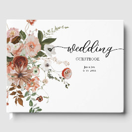 Modernes Floral Bouqet Wedding Gästebuch