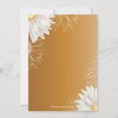 Modernes Floral Brown Daisy Brautparty Einladung (Rückseite)