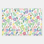 Modernes Floral Geschenkpapier Set (Vorderseite 3)