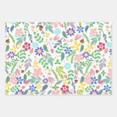 Modernes Floral Geschenkpapier Set (Vorderseite)