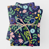 Modernes Floral Geschenkpapier Set (Beispiel)