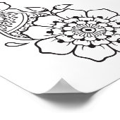 Modernes Floral Henna Mendhi Willkommen Poster (Ecke)