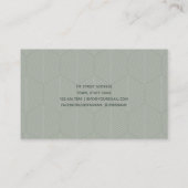 Modernes Floral-Hexagon Visitenkarte (Rückseite)