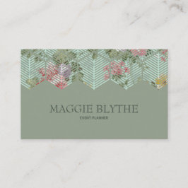 Modernes Floral-Hexagon Visitenkarte