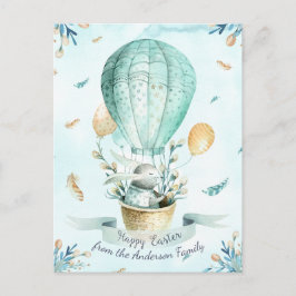 Modernes Floral Wasserfarbe Happy Ostersonne Feiertagspostkarte