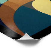 Modernes, florales Art Deco Poster. Poster (Ecke)