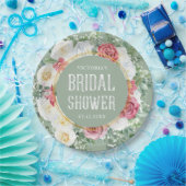 Modernes, florales Boho Brautparty dekorativ Pappteller (Party)