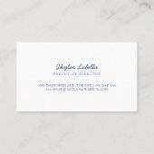 Modernes, florales Botanisches Line-Art Logo Mitte Visitenkarte (Rückseite)