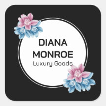 Modernes, florales elegantes Schwarz