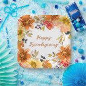 Modernes Florales Friendsgiving  Pappteller (Party)