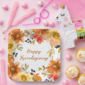 Modernes Florales Friendsgiving  Pappteller (Party)