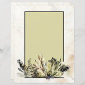 Modernes, florales Kohlepapier Zeichnend Scrapbook (Vorne/Hinten)