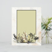 Modernes, florales Kohlepapier Zeichnend Scrapbook (Stehend Vorderseite)