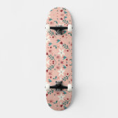 Modernes, florales Niedlich Skateboard (Vorderseite)