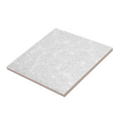 Modernes florales Weiß zeitgenössisches Muster Fliese (Seite)