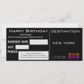 Modernes Flugticket Präsentieren Stil Geburtstag Einladung (Vorderseite)