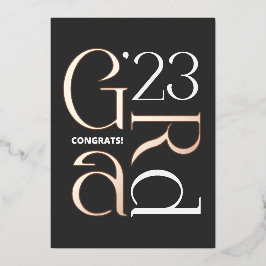 Modernes Foil Foto Abschluss 25 Ankündigung