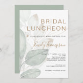 Modernes Foliage Luncheon-Brautparty Einladung (Vorne/Hinten)