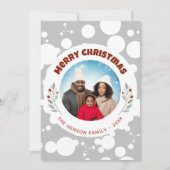 Modernes Folies Weihnachtsfamilien-Foto Feiertagskarte (Vorderseite)