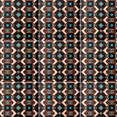 Modernes Folk-Schwarz Symmetrisches geometrisches  Fliese