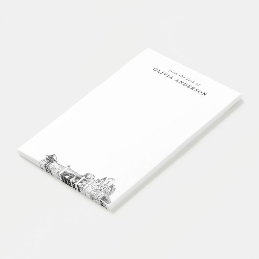 Modernes Fort mit Beruflichem Geschenk Personalisi Post-it Klebezettel (angewinkelt)