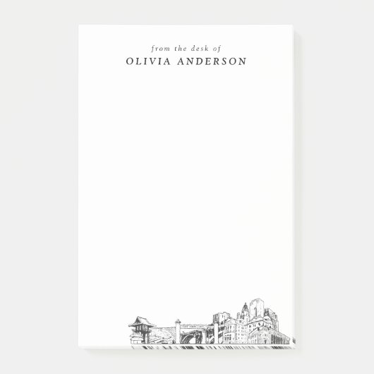 Modernes Fort mit Beruflichem Geschenk Personalisi Post-it Klebezettel (Vorderseite)