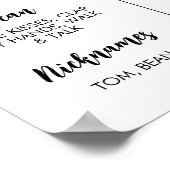 Modernes Foto 1. Geburtstag Meilenstein Zeichen Poster (Ecke)