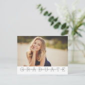 Modernes Foto 2023 Abschluss Ankündigung Postkarte (Stehend Vorderseite)