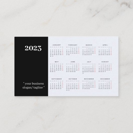 Modernes Foto 2023 Visitenkarte (Rückseite)