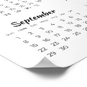 Modernes Foto 2024 Neujahrskalender Poster (Ecke)