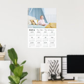 Modernes Foto 2024 Neujahrskalender Poster (Heimbüro)