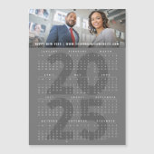 Modernes Foto 2025 Kalender Urlaub Magnetkarte (Vorderseite)