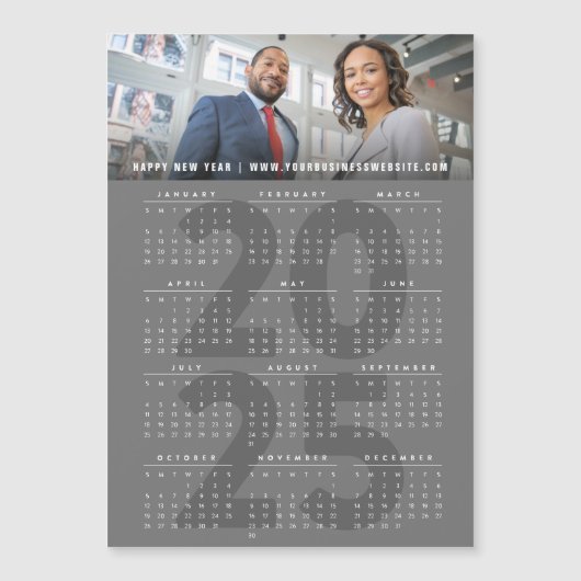 Modernes Foto 2025 Kalender Urlaub Magnetkarte (Vorderseite)