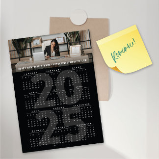 Modernes Foto 2025 Kalender Urlaub Magnetkarte