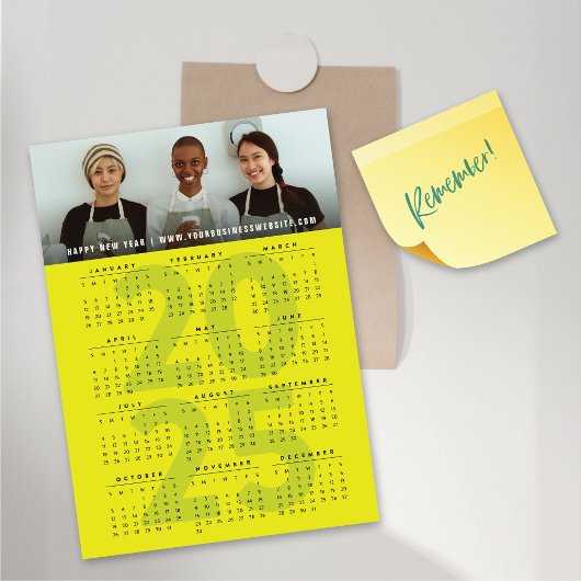 Modernes Foto 2025 Kalender Urlaub Magnetkarte