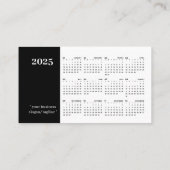Modernes Foto 2025 - Kalender Visitenkarte (Rückseite)